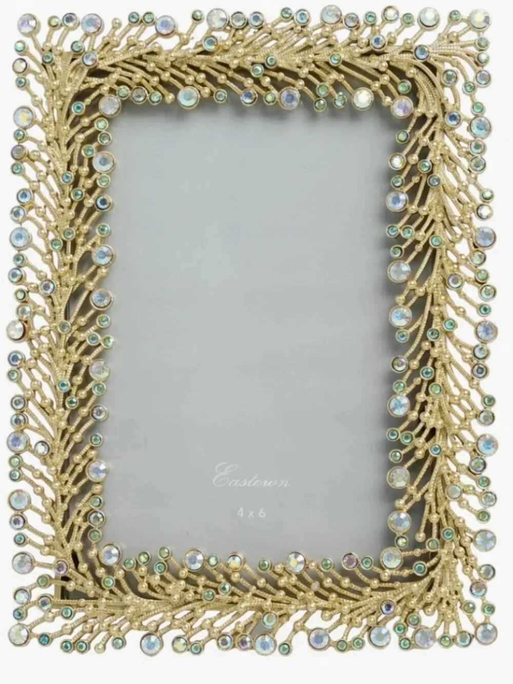 Mercer41-Gold & Crystal picture frame -NEW  for 4x6